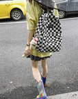 Harajuku Multi-Functional Checkered Backpack 👜