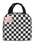 Chequered Flag Black-Min Lunch Bento Bags 👜