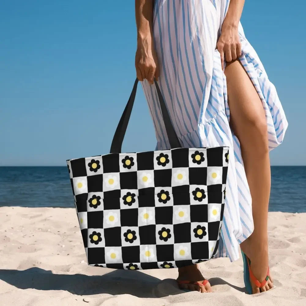 Custom Large Chess Board Game Tote Bag 👜