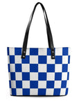 Blue and White Checkerboard Handbags 👜