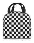 Chequered Flag Black-Min Lunch Bento Bags 👜