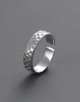 Vintage Chessboard Checker 925 Sterling Silver Ring
