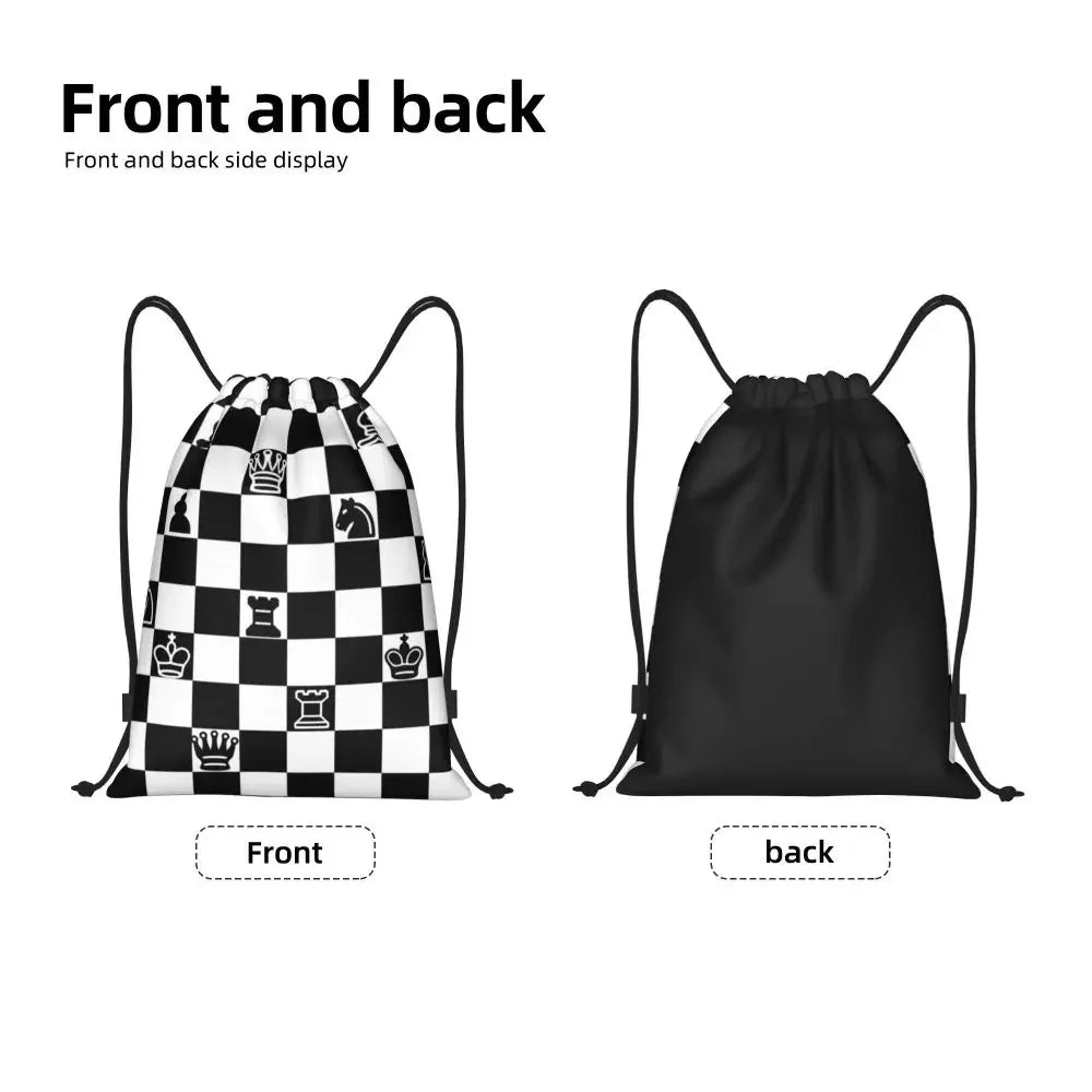 Custom Chess Drawstring Backpack 👜