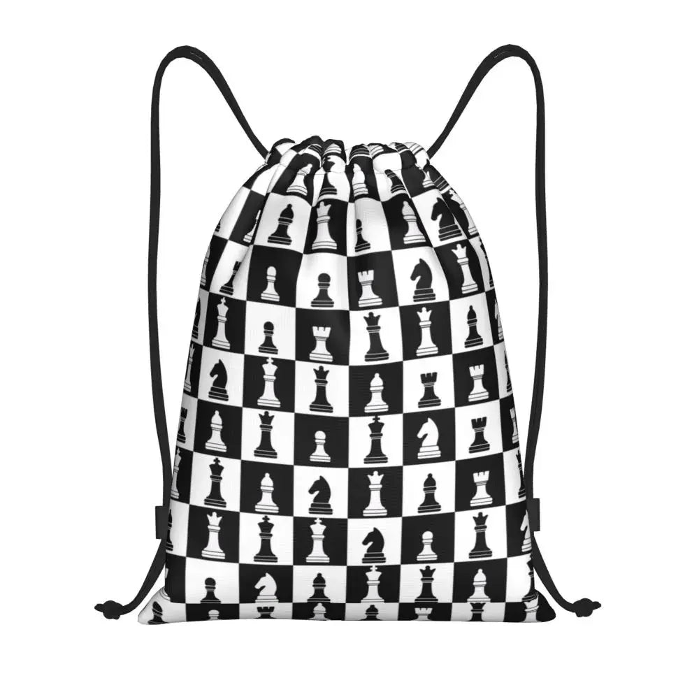 Custom Chess Drawstring Backpack 👜