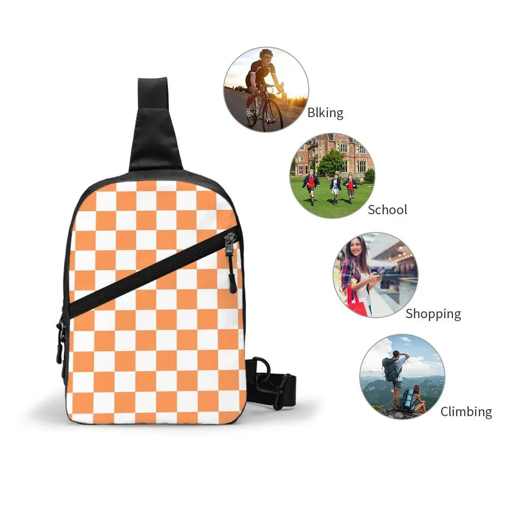 Custom Chess Sling Crossbody Backpack 👜