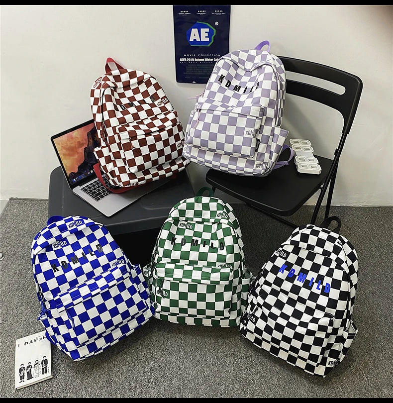 Fashion Plaid Women &amp; Men Backpack 👜