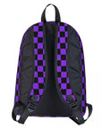 Proton Purple and Black Checkerboard Backpack 👜