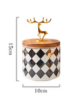 European Golden Deer Ceramic Candy Jar 🦌