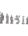 Historical Rome Handmade Metal Chess Pieces
