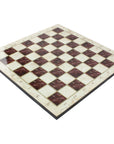 Luxury Red Marble Chess Set