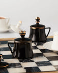 Regal Chess-Inspired Coffee Set