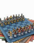 Luxury Medieval Warrior Character Themed Chess Board 🌟